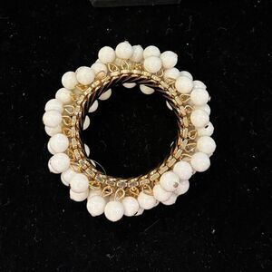 Vintage Cha Cha Milk Glass Beaded Bracelet